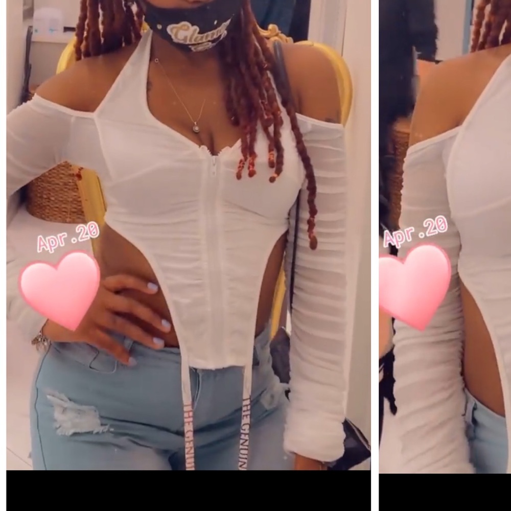 Women sexy white top